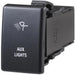Narva Holden Style Sealed Push Switch Off/on Spdt 12V Blue LED 3A Part No. 63342BL SWITCH NARVA - Micks Gone Bush