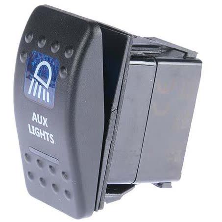 Drivetech 4X4 Rocker AUX Lights Switch On/off Spst 12 Or 24V Blue Illumination DT-11013 SWITCH DRIVETECH 4X4 - Micks Gone Bush