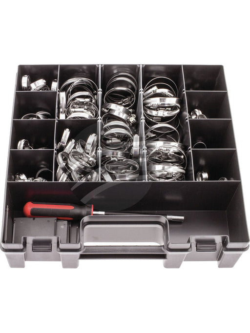 Jayrad Hose Clamp 9mm Band Semi S/S Assort Kit 180 Pce 9 Sizes W2 J9W2PROKIT Jayrad - Micks Gone Bush