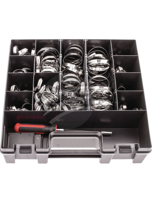 Jayrad Hose Clamp 9mm Band Semi S/S Assort Kit 180 Pce 9 Sizes W2 J9W2PROKIT Jayrad - Micks Gone Bush