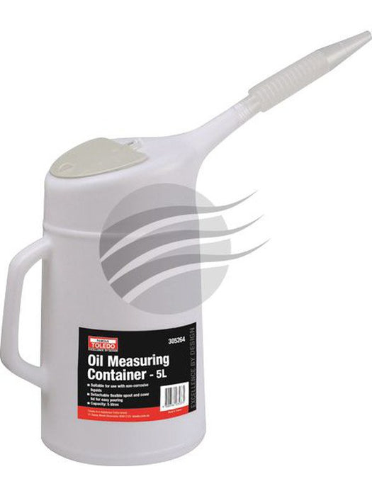 Toledo Oil Measurering Container Jug 5 Litre Capacity Flex Spout 305264 TOLEDO - Micks Gone Bush