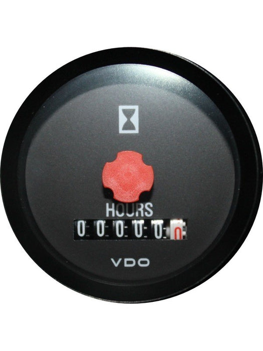 VDO Round Hourmeter 0-99,999.9 Hours 12V Basic Non Illuminated 52mm 331032001 VDO - Micks Gone Bush