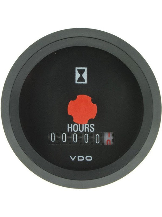 VDO Round Hourmeter 0-99,999.9 Hours 24V Illuminated 52mm Diam 331810012007 Continental Vdo VDO - Micks Gone Bush