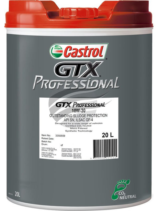 Castrol 10W-30 Gtx Professional Engine Oil 20 Litre 3350559 Castrol - Micks Gone Bush