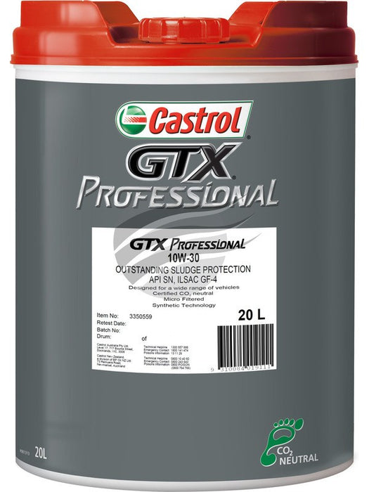 Castrol 10W-30 Gtx Professional Engine Oil 20 Litre 3350559 Castrol - Micks Gone Bush