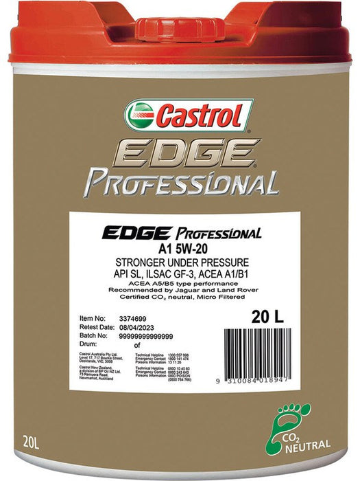 Castrol 5W-20 A1 Edge Professional Engine Oil 20 Litre (39) 3374699 Castrol - Micks Gone Bush