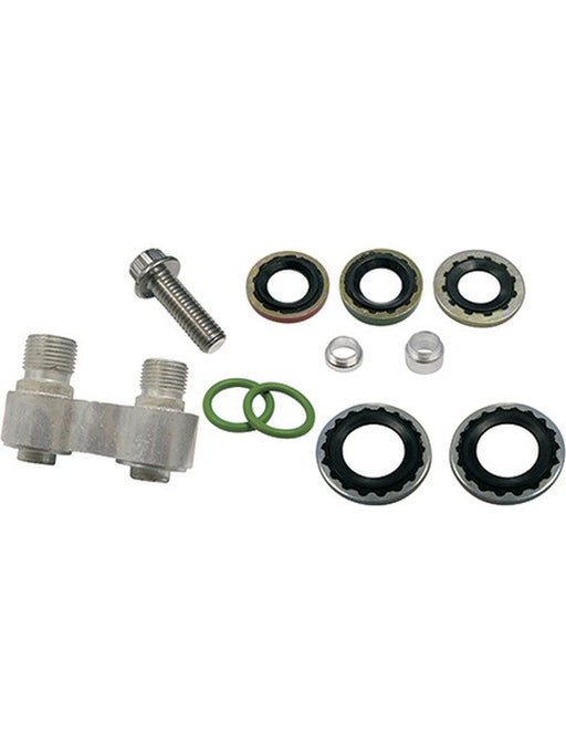 Vintage Air Compressor Adapter 2 Port 10 AN / 8 AN Male O-Ring Seals A 341080 Vintage Air - Micks Gone Bush