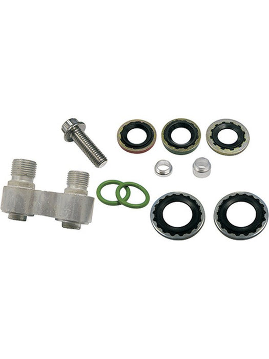 Vintage Air Compressor Adapter 2 Port 10 AN / 8 AN Male O-Ring Seals A 341080 Vintage Air - Micks Gone Bush