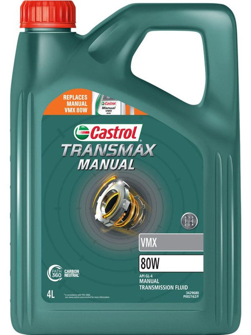 Castrol Transmax 80W Manual Vmx Gl-4 Gear Oil 4L 3429680 Castrol - Micks Gone Bush