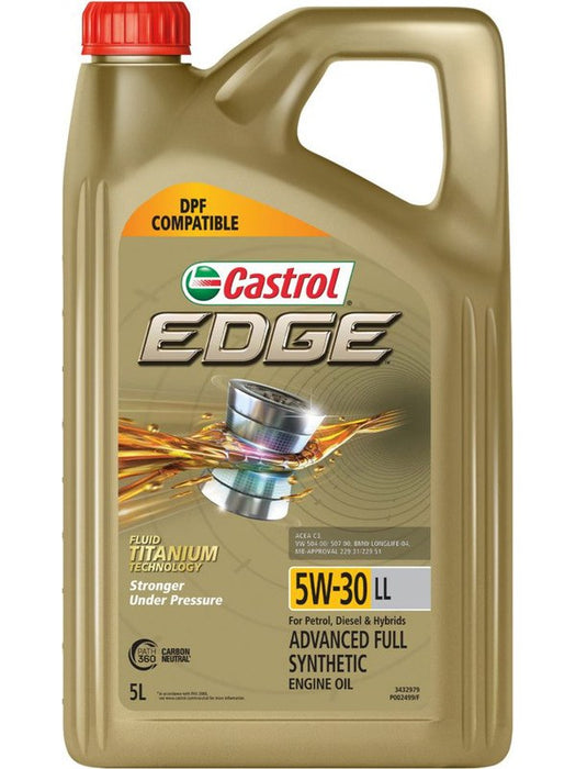 Castrol Edge 5W-30 Ll Sn + Acea C3 Ll04 For VW 504 507 5L 3432979 Castrol - Micks Gone Bush