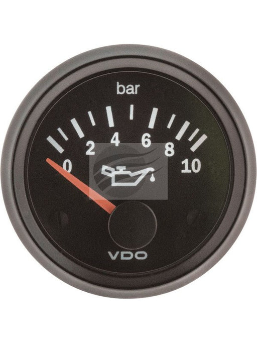 VDO Cockpit Vision Oil Press Gauge Electric 0 -10Bar 24V 52mm Diam 350020001 VDO - Micks Gone Bush
