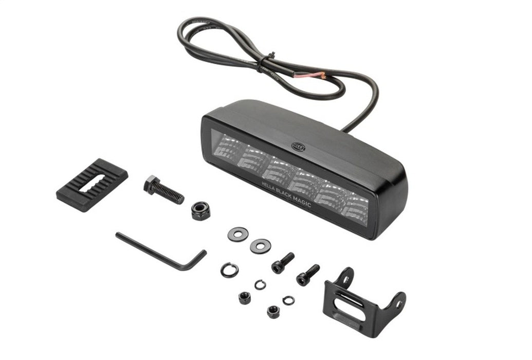 Hella Universal Black Magic 6 L.E.D. Mini Light Bar Flood Beam 358176201 Hella - Micks Gone Bush