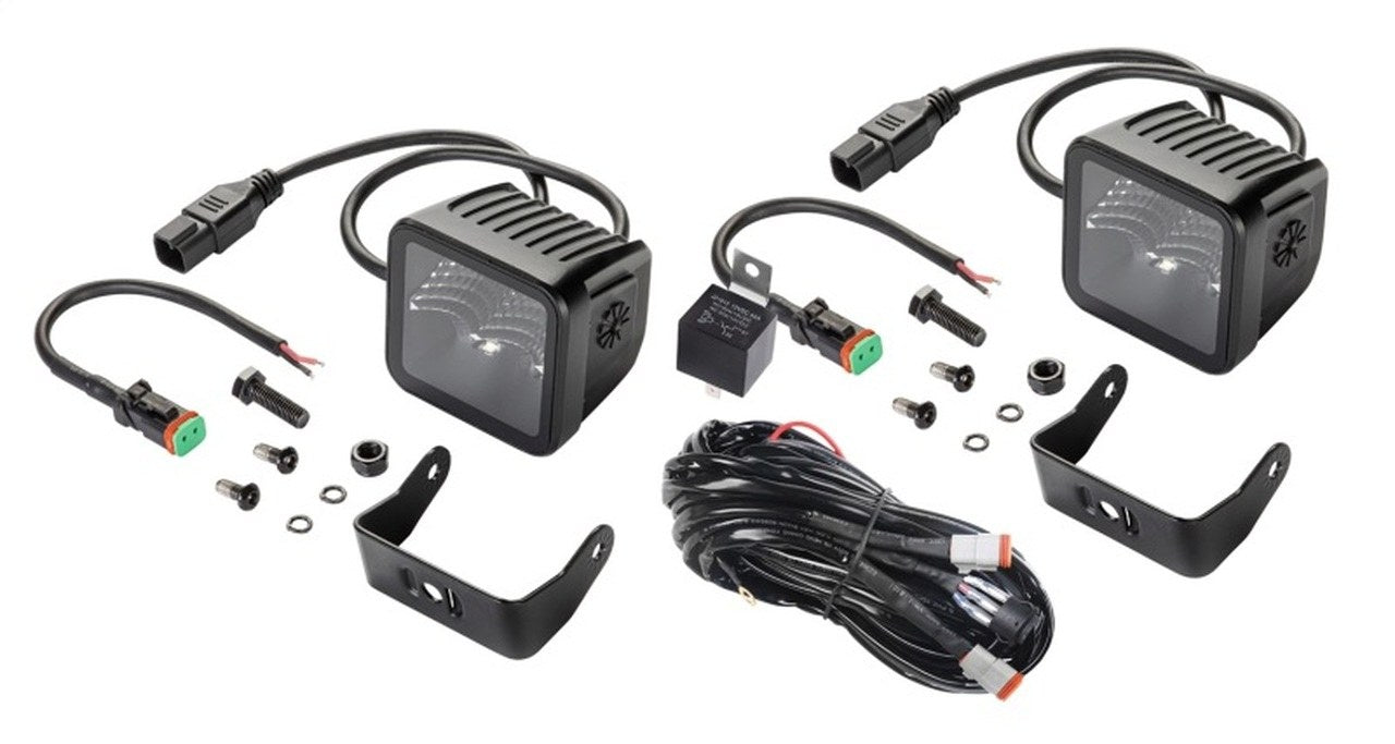 Hella Universal Black Magic 3.2" L.E.D. Cube Kit Flood Beam Short 358176811 Hella - Micks Gone Bush