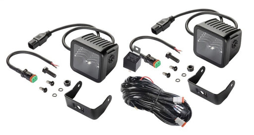 Hella Universal Black Magic 3.2" L.E.D. Cube Kit Flood Beam Short 358176811 Hella - Micks Gone Bush