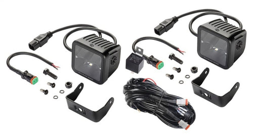 Hella Universal Black Magic 3.2" L.E.D. Cube Kit Flood Beam Long 358176821 Hella - Micks Gone Bush