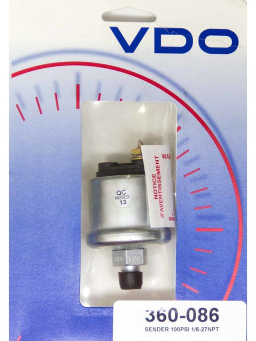 VDO Oil Pressure Sender 100Psi 1/8"-27Nptf Thread 10-180Ohms 6.3mm 360.086 VDO - Micks Gone Bush
