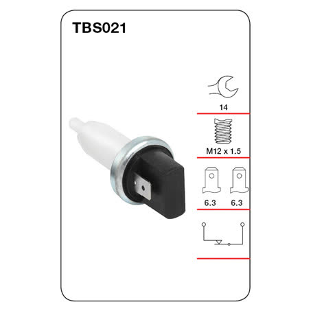 Tridon Stop Light Switch TBS021 M12 X 1.5 Normally Closed SWITCH TRIDON - Micks Gone Bush