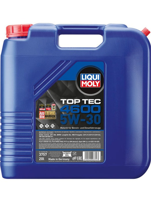 Liqui Moly Top Tec 4600 5W-30 20L 3757 Liqui Moly - Micks Gone Bush