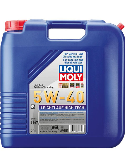 Liqui Moly Leichtlauf High Tech 5W-40 20L 3867 Liqui Moly - Micks Gone Bush