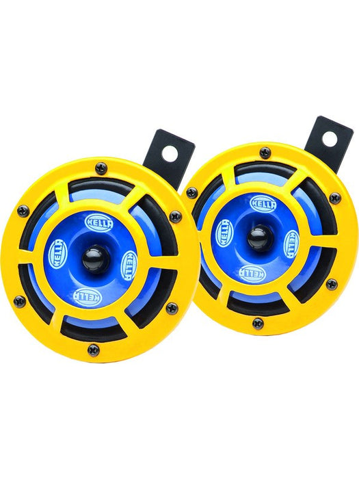 Hella Horn Disc Type 12V Sharp Tone 415Hz / 350Hz 115Db Twin Pack 3BB922000731 Steering Wheels & Horns Hella - Micks Gone Bush