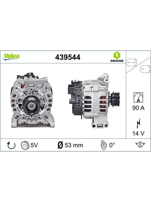Valeo Alternator 12V 90A Mercedes A150 A160 1.5 A170 1.7L A180 1.7L B200 439544 Alternators & Generators Valeo - Micks Gone Bush