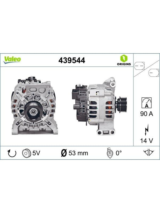 Valeo Alternator 12V 90A Mercedes A150 A160 1.5 A170 1.7L A180 1.7L B200 439544 Alternators & Generators Valeo - Micks Gone Bush