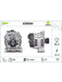 Valeo Alternator 12V 90A Mercedes A150 A160 1.5 A170 1.7L A180 1.7L B200 439544 Alternators & Generators Valeo - Micks Gone Bush