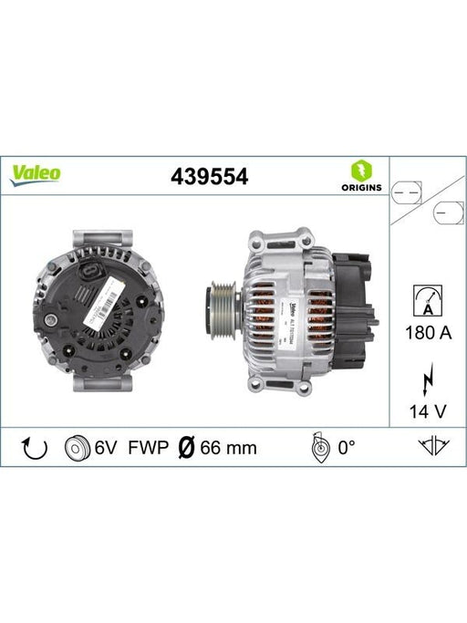Valeo Alternator 14V 180A Audi A4 A6 2.7L 2.8L 3.0L Tfsi 08- Plug Com 439554 Alternators & Generators Valeo - Micks Gone Bush