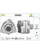 Valeo Alternator 14V w/ Free-Wheel Belt Pulley 65mm 4 Ribs Left 55 439954 Alternators & Generators Valeo - Micks Gone Bush