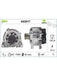 Valeo Alternator 14V w/ Free-Wheel Belt Pulley 55mm 6 Ribs Left 45 443017 Alternators & Generators Valeo - Micks Gone Bush