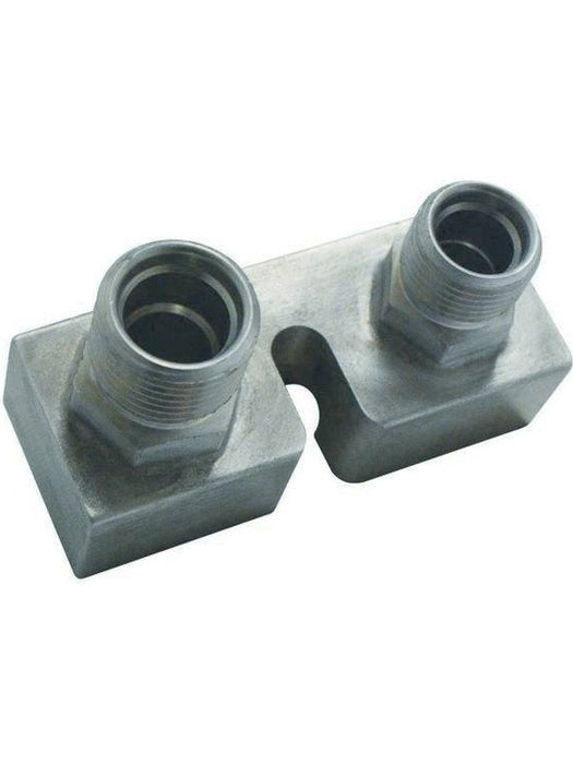 Vintage Air Compressor Adapter 2 Port 8 AN Male O-Ring Discharge / 10 A (45017) 045017 Vintage Air - Micks Gone Bush
