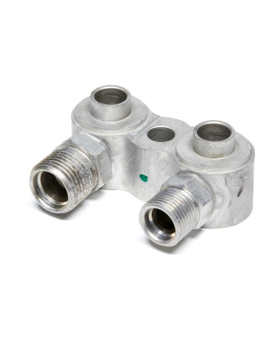 Vintage Air Compressor Adapter 2 Port 8 AN Male O-Ring Discharge / 10 A (45024) 045024 Vintage Air - Micks Gone Bush