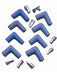 Taylor/Vertex Boot / Terminal Kit Spark Plug 8 mm Blue 90 Degree Set of 46061 Taylor/Vertex - Micks Gone Bush