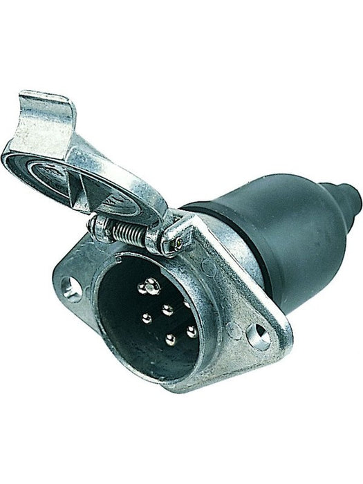 Hella 7 Pin Heavy Duty Trailer Socket Din Iso Metal 4907 Hella - Micks Gone Bush