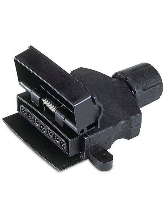 Hella Trailer Socket 7 Pin Flat Plastic 4920 Hella - Micks Gone Bush