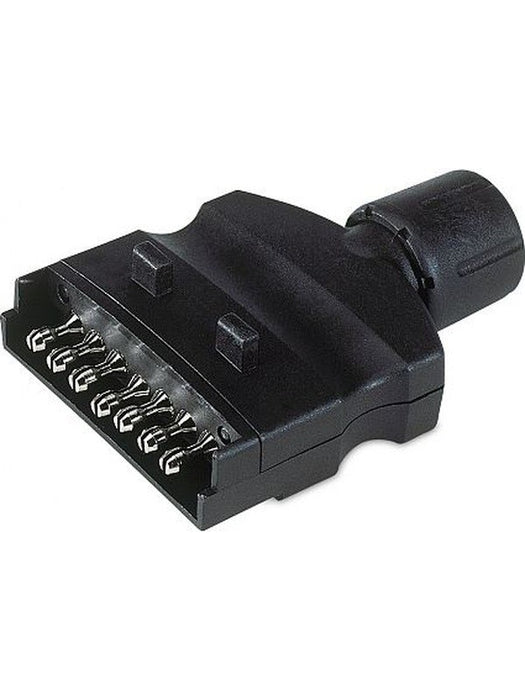 Hella 7 Pin Flat Trailer Plug Plastic Common All States 4921 Hella - Micks Gone Bush