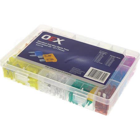 OEX Standard & Mini Blade Fuse Assortment Kit 371 Piece ACX1738 FUSE ASSORTMENT OEX - Micks Gone Bush
