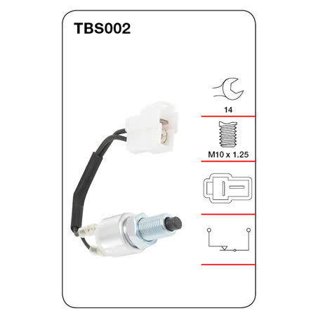 Tridon Stop Light Switch TBS002 M10 X 1.25 Normally Closed SWITCH TRIDON - Micks Gone Bush