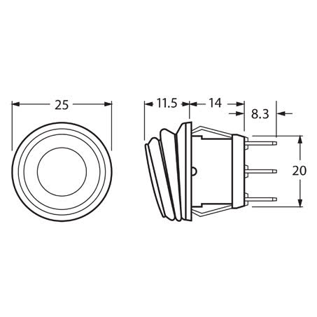 Hella Rocker Switch On/off Spst 24V Amber Illuminated 10A HM4400A SWITCH HELLA - Micks Gone Bush