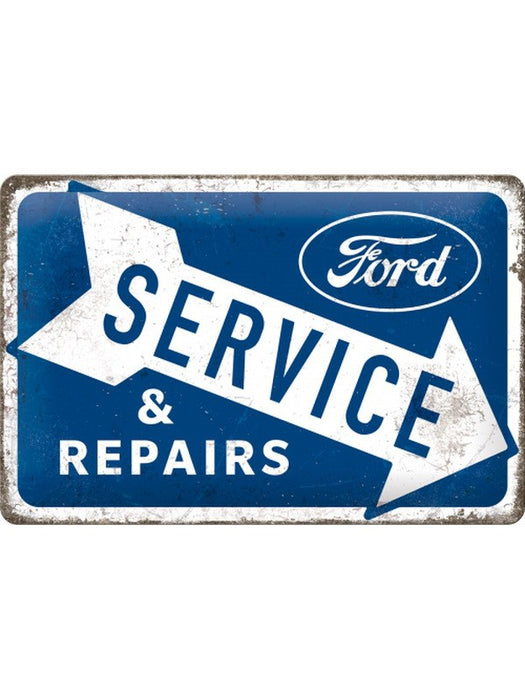Nostalgic-Art Licensed Medium Metal Sign Ford Service & Repairs 20cmx30cm Blue 5122324 Nostalgic-Art - Micks Gone Bush