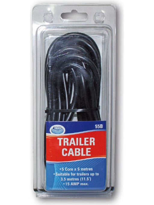 ARK Five Core Trailer Cable with Black Sheath 2mm Size 5m Blister Pack 55B ARK - Micks Gone Bush