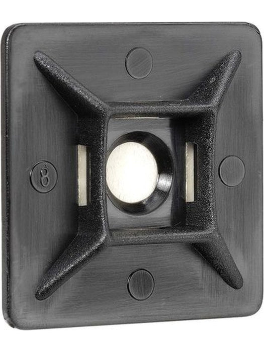 Narva Black U.V. Weather Resistant Cable Tie Mounts 28 x 28mm Pack of 25 56446 Narva - Micks Gone Bush