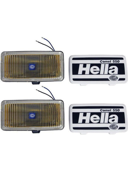 Hella 550 Series 55W 12V H3 Fog Lamp Kit Amber 005700681 Hella - Micks Gone Bush