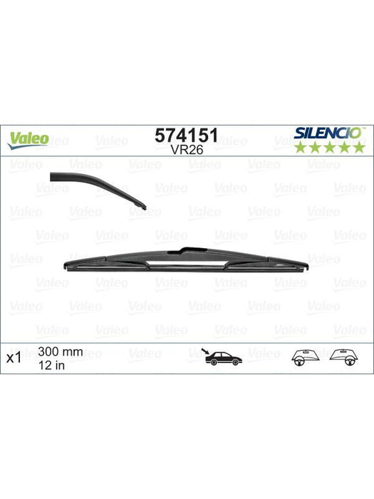 Valeo Wiper Blade Rear 300mm Length 574151 Windshield Wiper Blades Valeo - Micks Gone Bush
