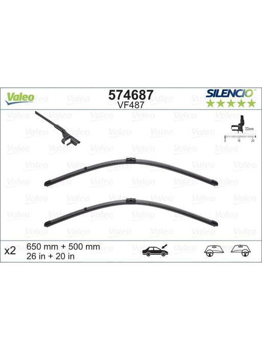 Valeo Wiper Blade 574687 Windshield Wiper Blades Valeo - Micks Gone Bush