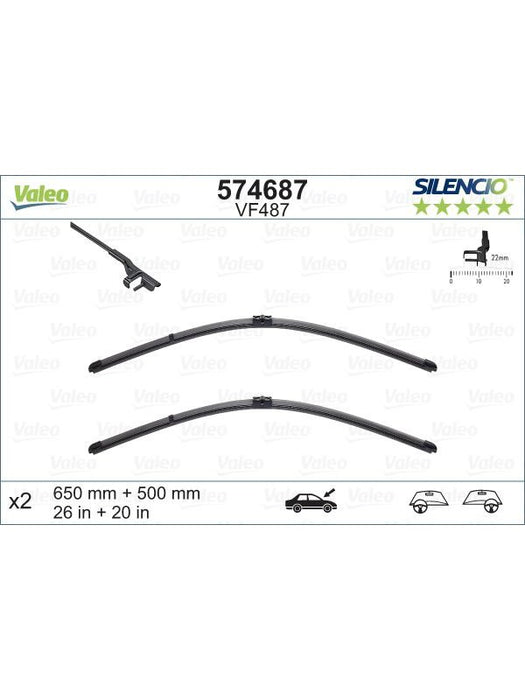 Valeo Wiper Blade 574687 Windshield Wiper Blades Valeo - Micks Gone Bush