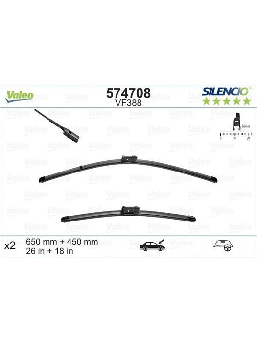 Valeo Wiper Blade 574708 Windshield Wiper Blades Valeo - Micks Gone Bush