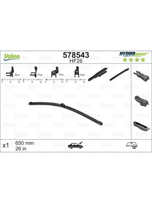 Valeo Wiper Blade 578543 Windshield Wiper Blades Valeo - Micks Gone Bush