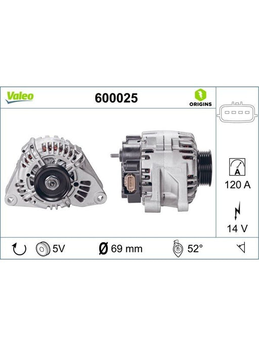 Valeo Alternator 600025 Alternators & Generators Valeo - Micks Gone Bush