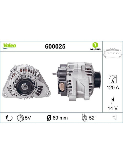 Valeo Alternator 600025 Alternators & Generators Valeo - Micks Gone Bush